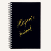 Journal personnalisé Gold glamor (Recto)