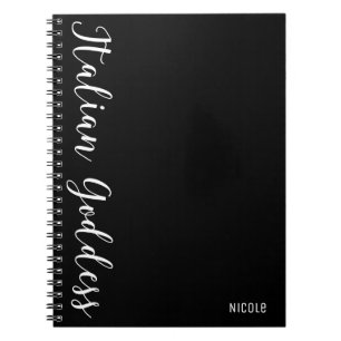 Journal personnalisé moderne déesse italienne