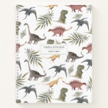 Journal personnalisé Motif Dinosaure<br><div class="desc">Concevez un carnet et faites-le vous avec un message personnalisé sur la couverture. Nous connaissons tous ce moment particulier où vous choisissez le carnet à utiliser pour un projet, le journal que vous allez emmener avec vous pour inscrire vos notes de voyage ou le planificateur que vous utiliserez pour l’année...</div>