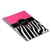 Journal personnalisé par copie rose de zèbre (Côté Droit)