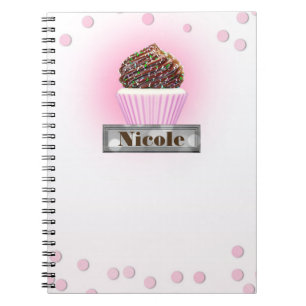 Journal personnalisé Pink Cupcake Confetti Bakery