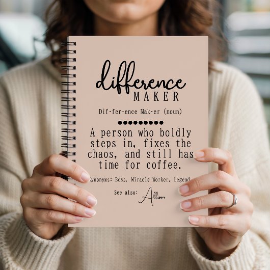 Journal Personnalisé pour Faire la Différence, Cad