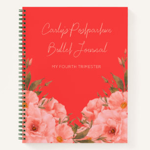Journal personnalisé pour jeunes mamans avec fleur