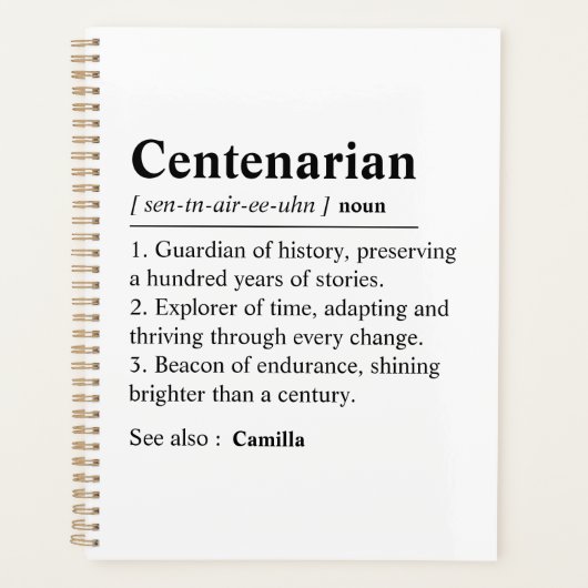Journal personnalisé pour le 100e anniversaire, ca (Devant)