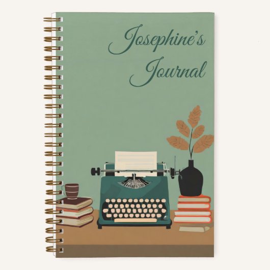 Journal personnalisé "Vintage Writer" (Recto)
