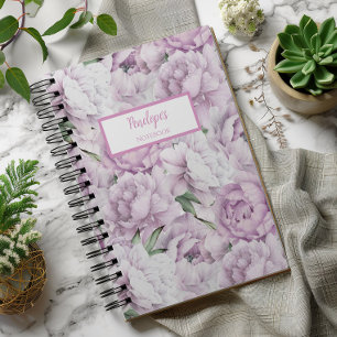 Journal personnel aux pivoines roses