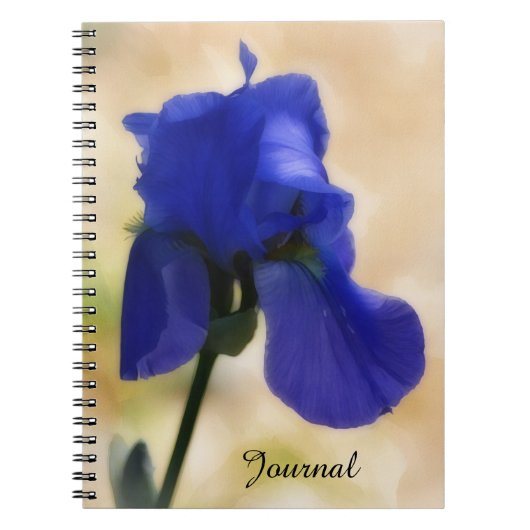 Journal personnel Blue Iris Flower Art (Devant)