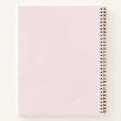 Journal personnel écriture script rose poudré (Dos)