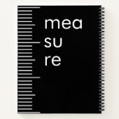 Journal personnel Mesure Noir et Blanc Gras (Dos)