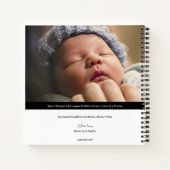 Journal pour bébés personnalisé avec photo et nom (Dos)