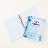JOURNAL QUOTIDIEN À MOTIFS FLEURIS BLEUS (Intérieur)