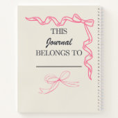 Journal quotidien à ruban rose Coquette (Dos)