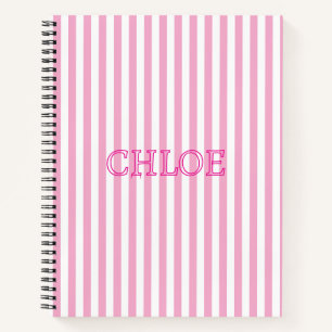 Journal rayé personnalisé Cadeau de nom personnali