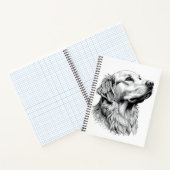 Journal relié avec gravure de Golden Retriever (Intérieur)
