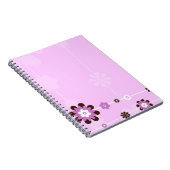 Journal rose de carnet de fleur (Côté Droit)