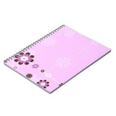 Journal rose de carnet de fleur (Côté gauche)
