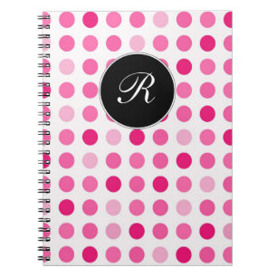 Journal rose de carnet de monogramme