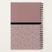 Journal rose gold paisley et noir (Verso)