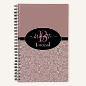 Journal rose gold paisley et noir (Recto)