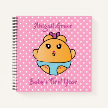 Journal Rose Mignon Bébé Fille Cartoon Animaux