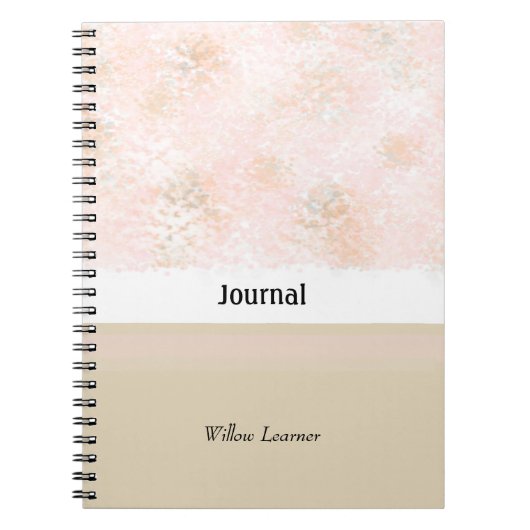 Journal Rose Pâle et Taupe (Devant)