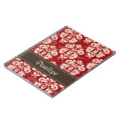 Journal rouge-brun de carnet de notes à spirale de (Côté gauche)