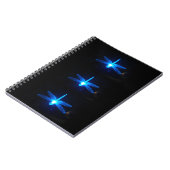 Journal rougeoyant bleu de carnet de libellules (Côté gauche)