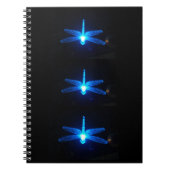 Journal rougeoyant bleu de carnet de libellules (Devant)