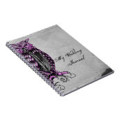 Journal snob de mariage de hibou gothique pourpre (Côté Droit)