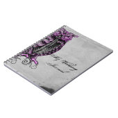 Journal snob de mariage de hibou gothique pourpre (Côté gauche)