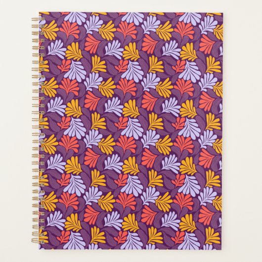 Journal Spiral Motif Pétal Violet (Devant)