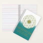 Journal Spirale de Gratitude Spirituelle Sarcelle (À l'intérieur)
