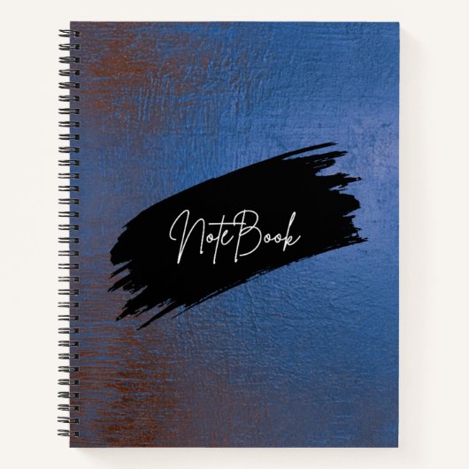 Journal Spirale Grunge Bleu Moderne (Devant)