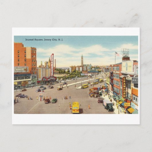 Journal Square, Jersey City, Verenigde Staten Briefkaart (Voorkant)