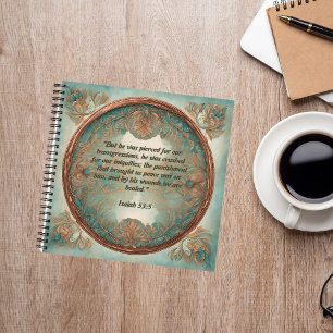 Journal Turquoise Cuivre Passez du Temps avec Jésu