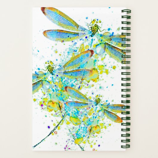 Journal turquoise de plaquettes de libellules (Verso)