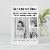 Journal unique 30e anniversaire photo Invitation (Debout devant)