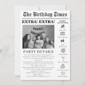 Journal unique 30e anniversaire photo Invitation (Dos)