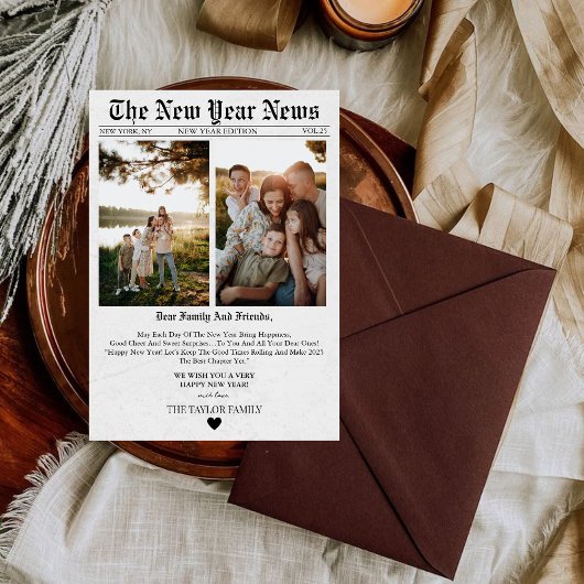 Journal Unique Fun Photo 2025 Carte Nouvel An