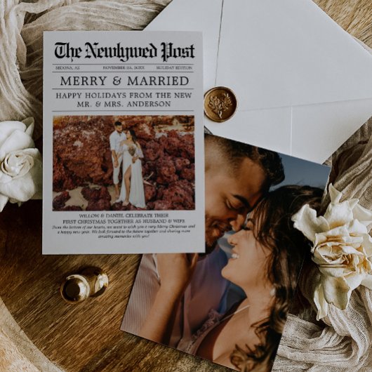 Journal unique Joyeux et carte de Noël marié