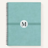 Journal vert d'oeuf de canard monogramme pour elle (Devant)