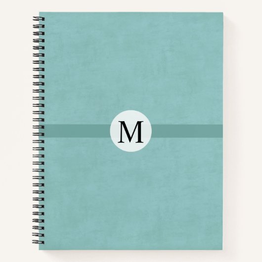 Journal vert d'oeuf de canard monogramme pour elle (Devant)