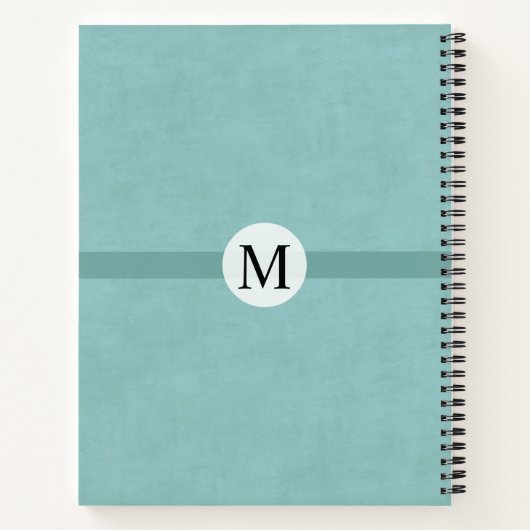 Journal vert d'oeuf de canard monogramme pour elle (Dos)