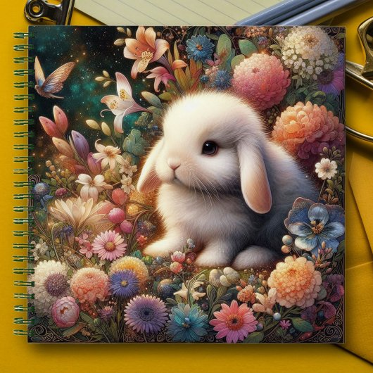 Journal vintage Art Nouveau Bunny
