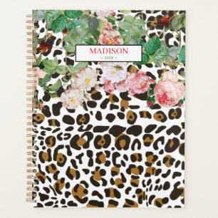 Journal Vintage du Motif Poster de animal Leopard