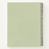 Journal Vintage Fleurs Vert Sauge (Dos)