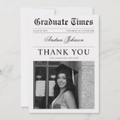 Journal vintage Photo Graduation Party Merci (Devant)