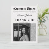 Journal vintage Photo Graduation Party Merci (Debout devant)