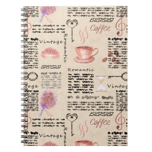 Journal vintage romantique (Devant)
