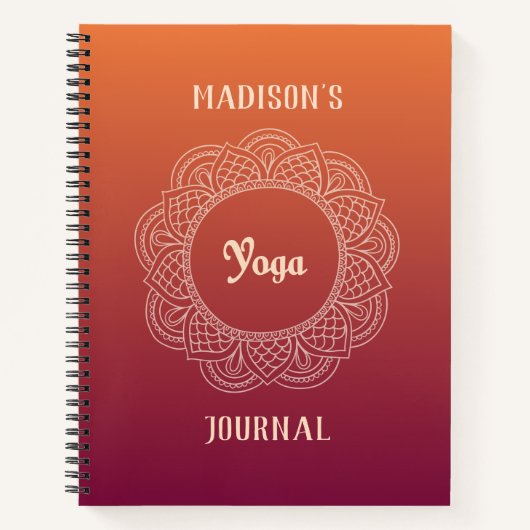Journal Yoga personnalisable (Devant)